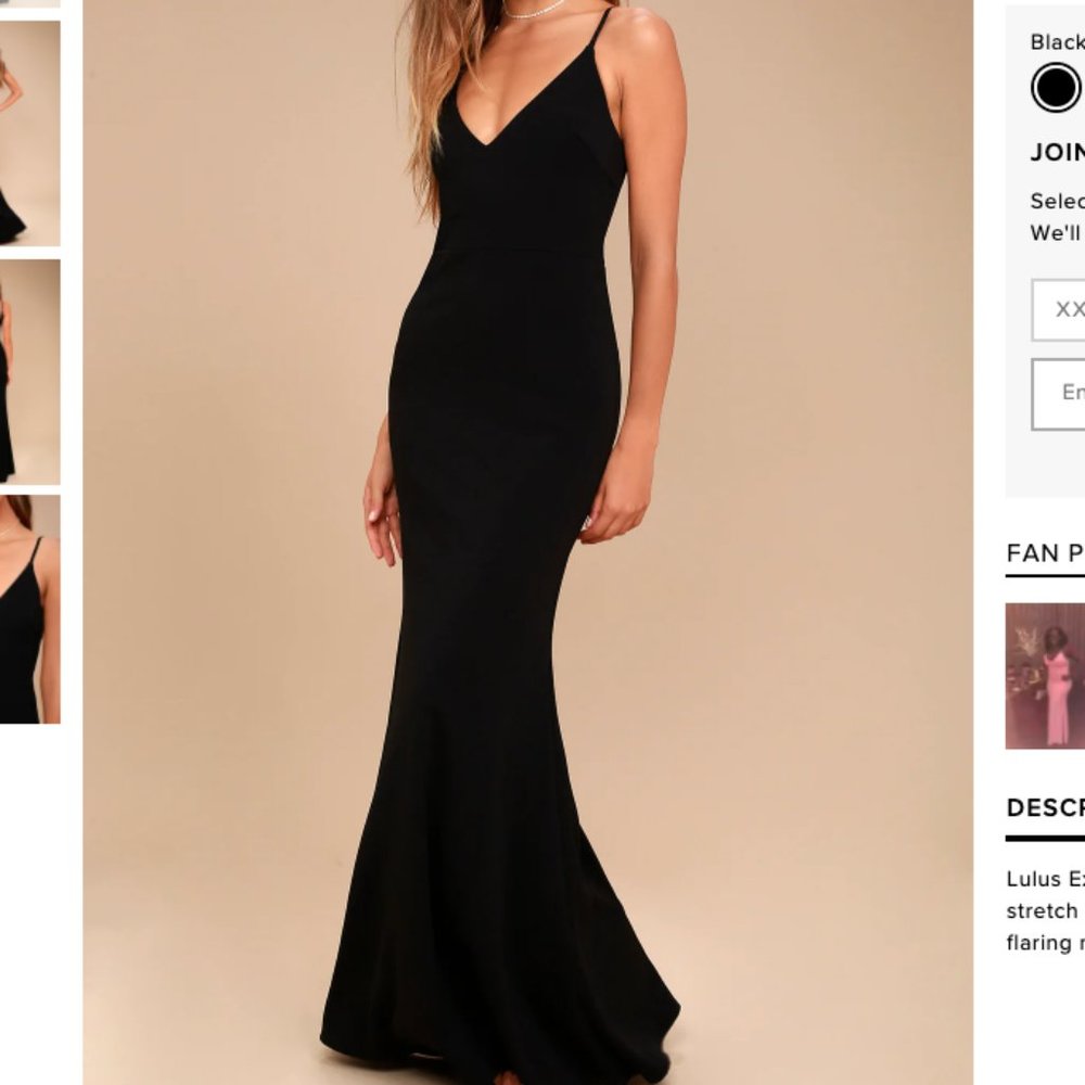 LuLu's Black Maxi Dress Wedding